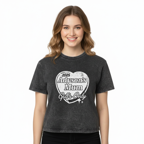 PARENT DEPT. ACID WASH HERITAGE TEE - WOMENS